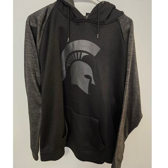 Michigan State Spartans Men’s Hoodie Black Sweatshirt Colosseum Size XL - Picture 2 of 5